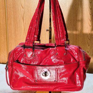 Marc by Marc Jacob Pink Patent Double Zip Double Handle Satchel